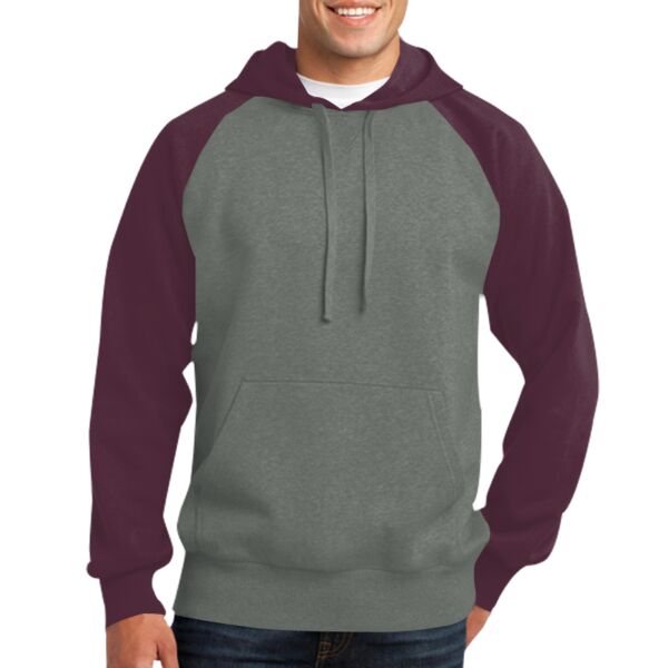 Raglan Colorblock Pullover Hooded Sweatshirt Thumbnail